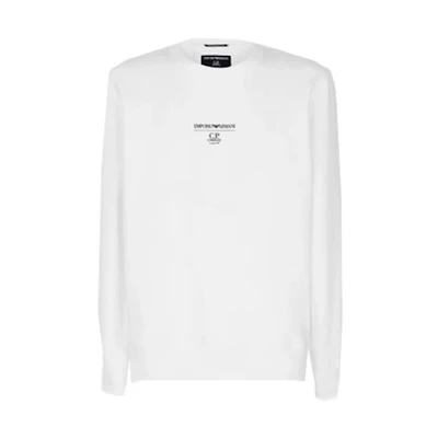 C.P. Company Emporio Armani FW21 Logo Crewneck Sweatshirt White () 11CMSS408A006309W103