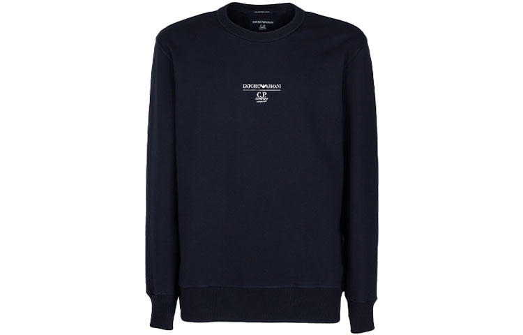 C.P. Company Emporio Armani Logo Crewneck Sweatshirt Navy Blue 11CMSS408A006309W895
