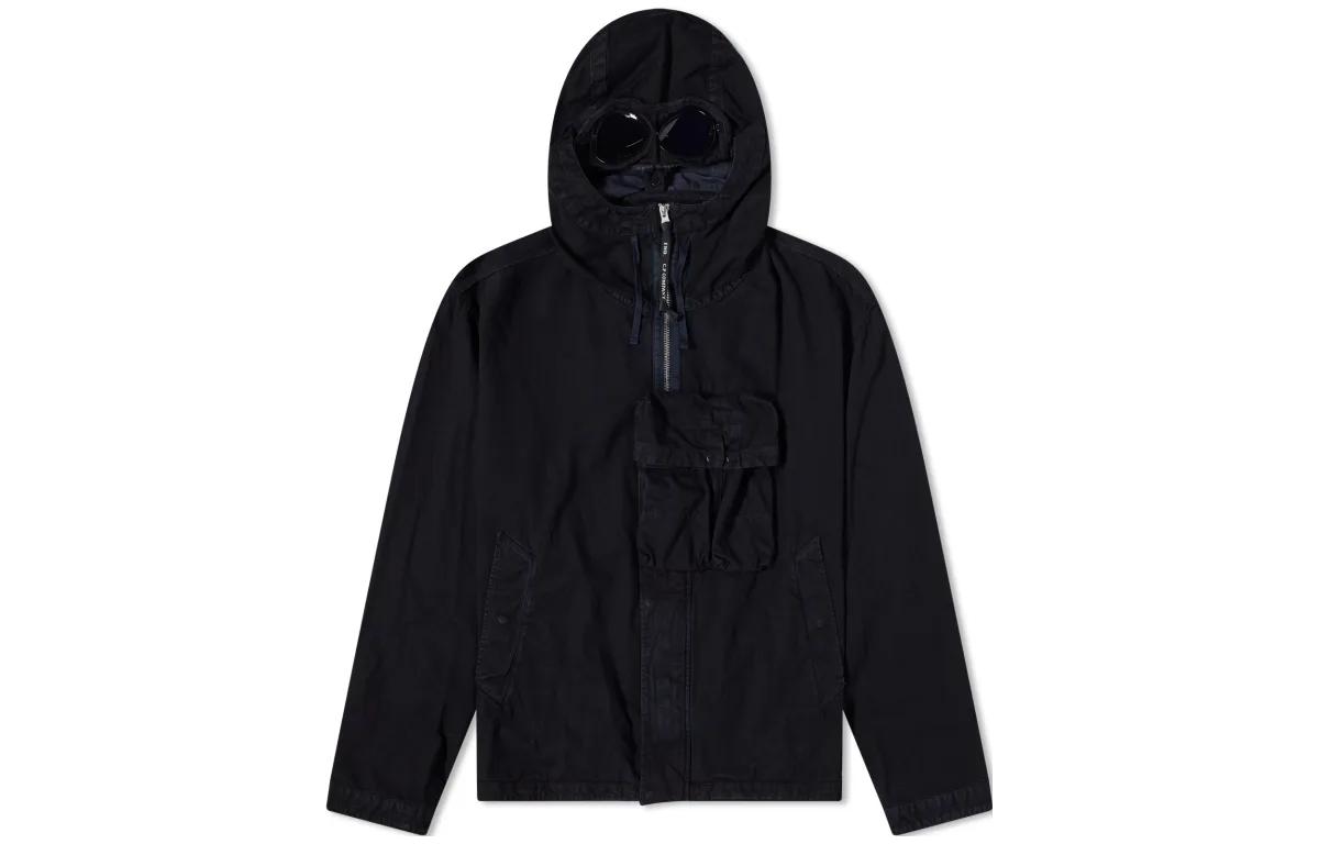 C.P. Company END SS23 Black Casual Solid Color Hooded Jacket 14SMOW022A-888