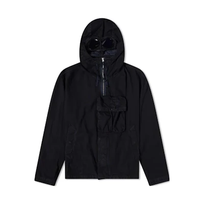 C.P. Company END SS23 Black Casual Solid Color Hooded Jacket 14SMOW022A-888