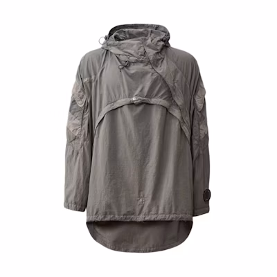 C.P. Company Kiko Kostadinov SS24 Steel Grey Hooded Loose Fit Zip Jacket Men. CSOW004A005991G919