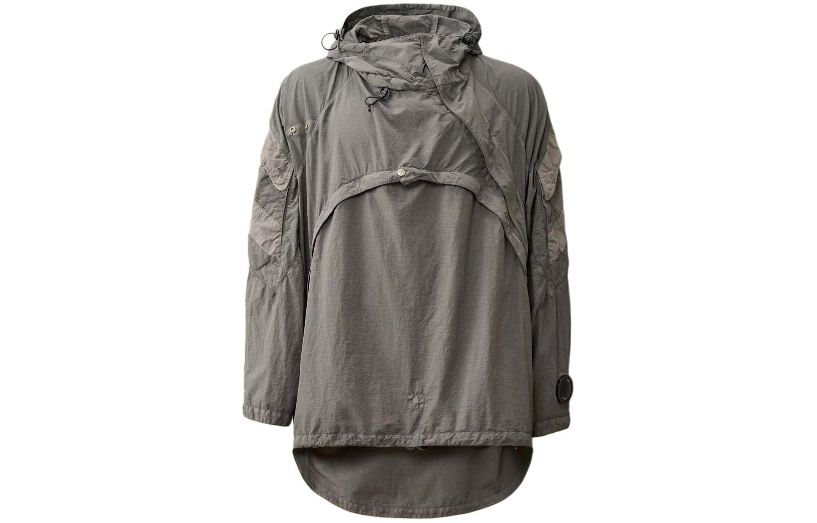 Order C.P. 컴퍼니 x 키코 코스타디노프 SS24 스틸 그레이 후드 루즈 핏 집업 재킷 남성용. CSOW004A005991G919