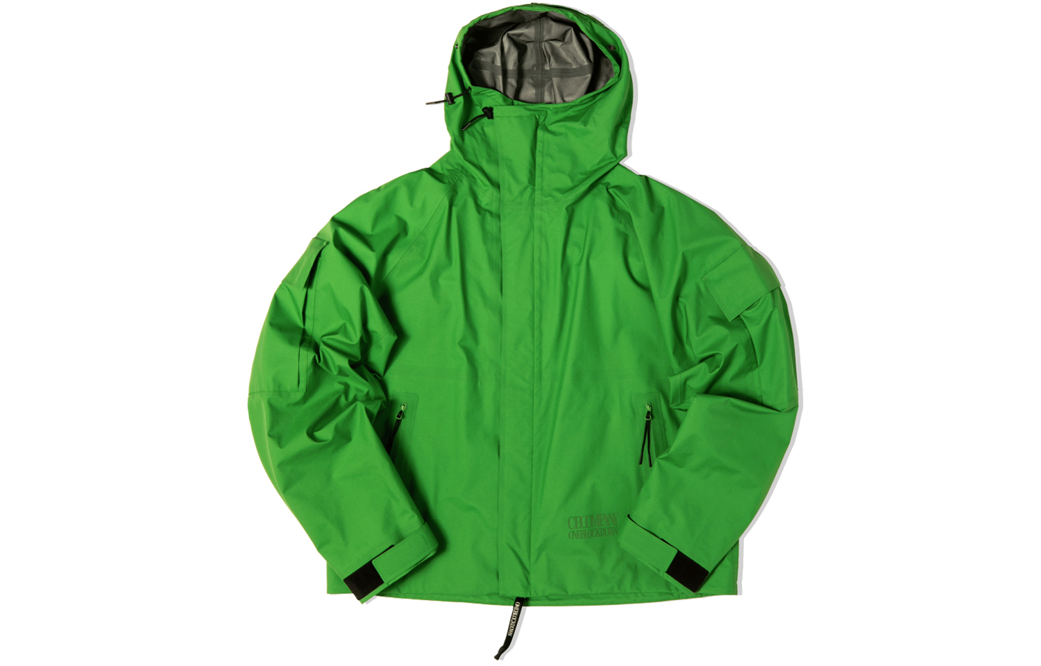 C.P. Company One Block Down FW23 Embroidered Logo Hoodie Jacket Green Unisex 15CSOW008A110031A616