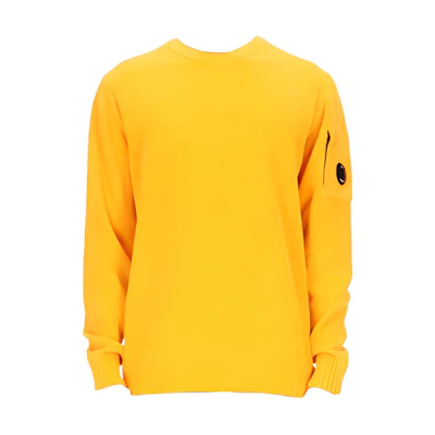 C.P. Company Yellow Crewneck Long Sleeve Casual Sweatshirt 12CMKN109A004128G239