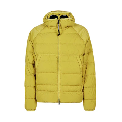 C.P. Company Yellow Hooded Zip-Up Slim-Fit Jacket CMOW028A006369G249