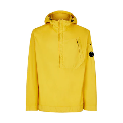 C.P. Company Yellow Solid Long-Sleeve Hooded Jacket with Single Pocket 12CMSH178A002824G239