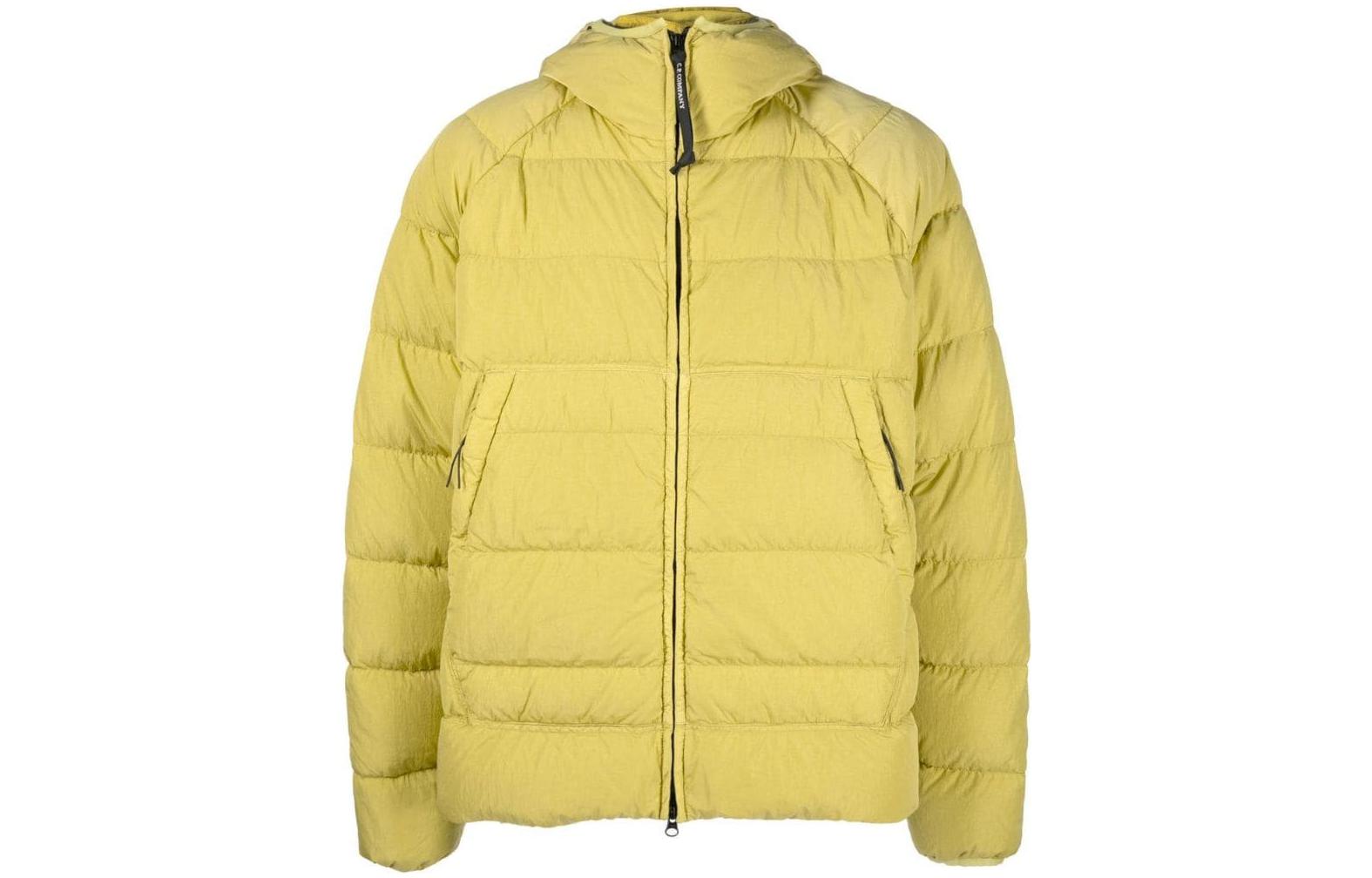 C.P. Company Yellow Zip-Up Hoodie Jacket 13CMOW027A006369G249