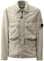 C.P. Company Zip-Up Polo Collar Jacket Gray White CMOS013A005904G913 C.P. Company Zip-Up Polo Collar Jacket Gray White CMOS013A005904G913