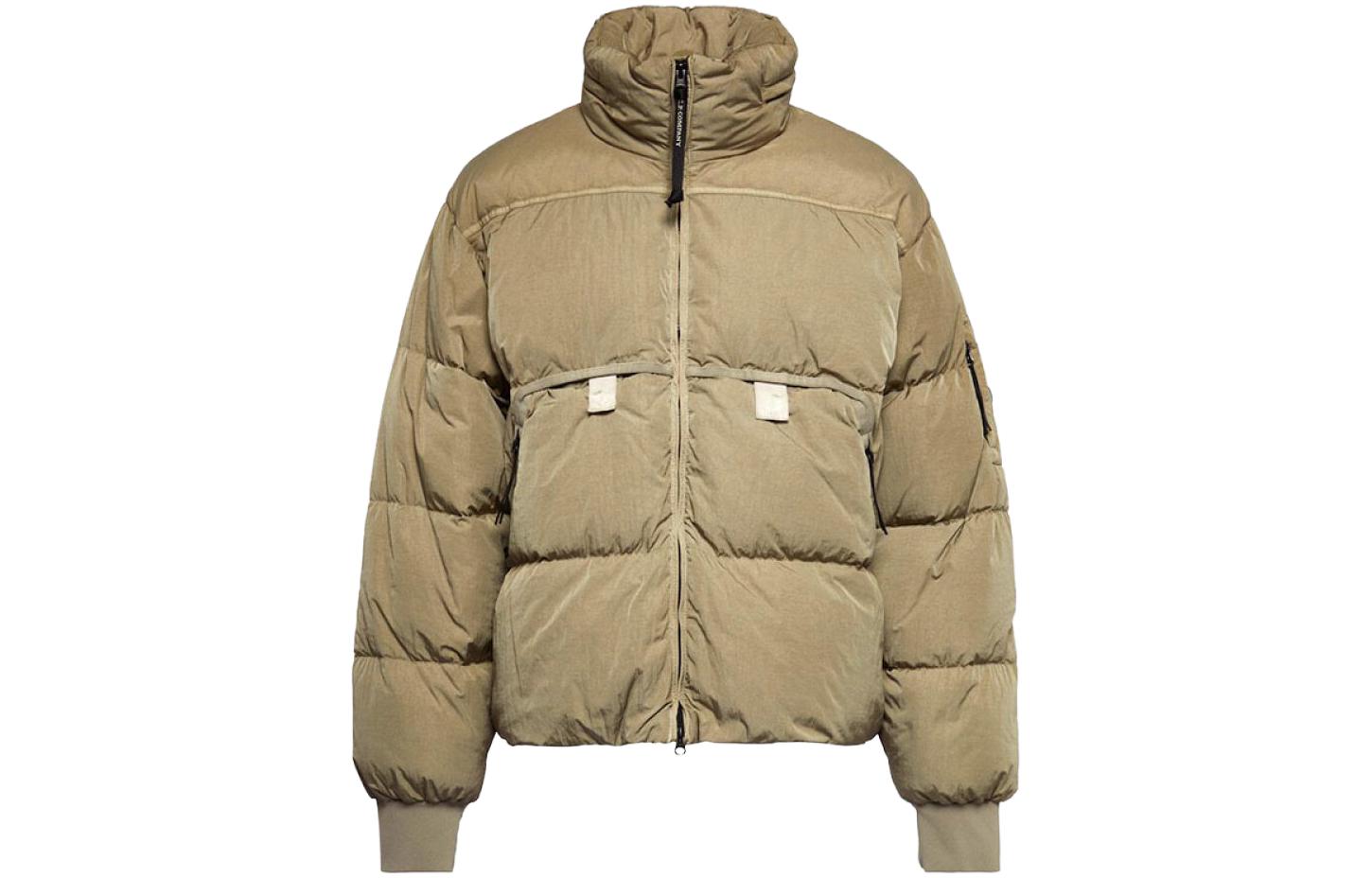 C.P. Company Zip-Up Stand Collar Jacket Light Brown 15CMOW175A006369G317