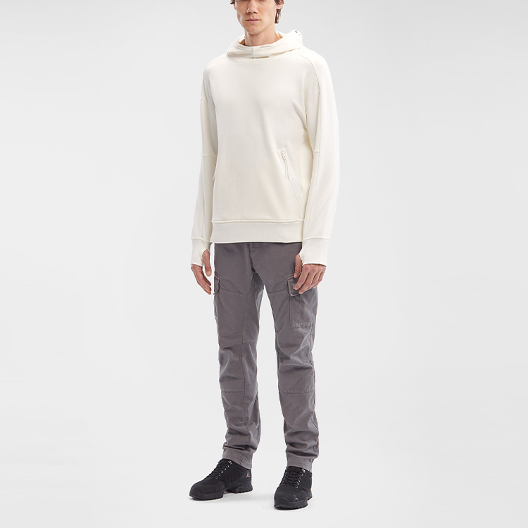 Purchase Sudadera Casual Blanca C.P Company FW23 con Capucha Ajustable y Gafas. 15CMSS080A005086W103