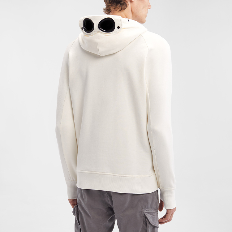 Details for Sudadera Casual Blanca C.P Company FW23 con Capucha Ajustable y Gafas. 15CMSS080A005086W103