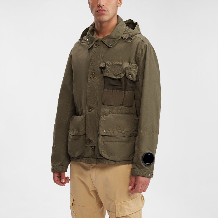 C P Company FW23 Ba-Tic Full-Zip Detachable Goggle Hooded Jacket Chestnut Brown 15CMOW151A006237M653 圖 7