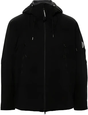 C P Company FW24 Black Long Sleeve Hooded Zip Pocket Jacket CMOW014A004117A999 Buy C P Company FW24 Black Long Sleeve Hooded Zip Pocket Jacket CMOW014A004117A999