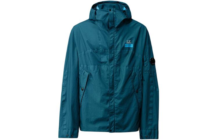 Order C P Company GORE G-Type Jaket Bertudung Biru Navy Kasual Lengan Panjang 16CMOW031A006366G848