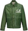 Buy C P カンパニー グリーン ジップアップジャケット ロゴプリント付き襟 CMOW194A110078A649