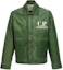 Order C P カンパニー グリーン ジップアップジャケット ロゴプリント付き襟 CMOW194A110078A649