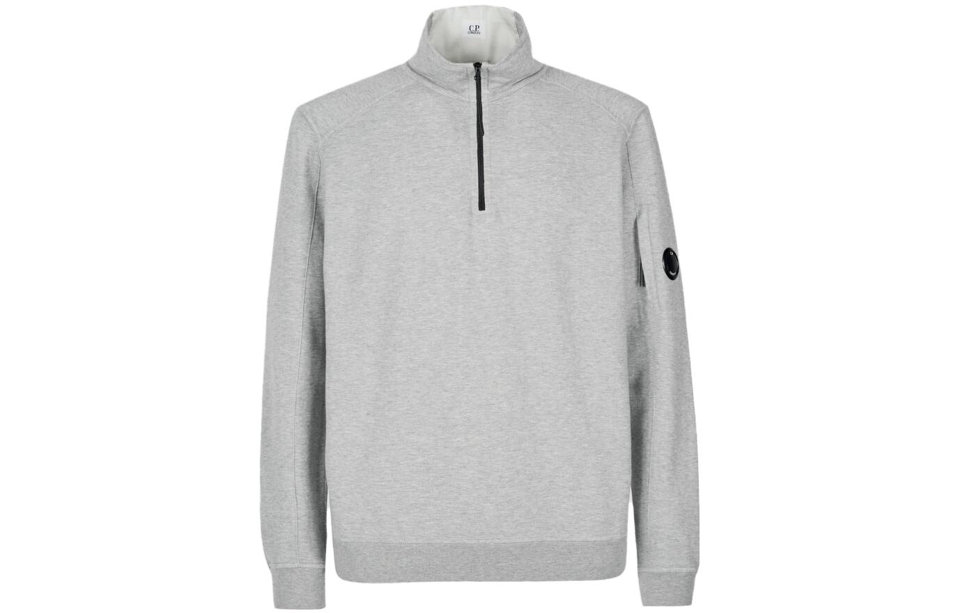 C.P Company SS23 Half-Zip Logo Patch Lens Sweatshirt Unisex Grey 14CMSS035A002246GM93 圖 2