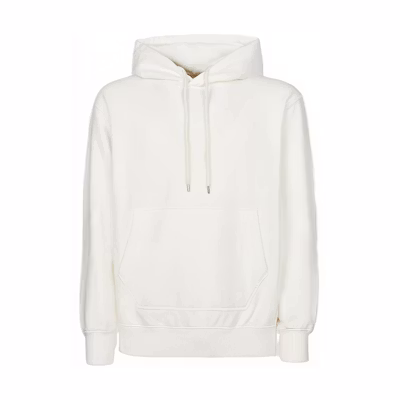 C.P Company SS23 Unisex White Solid Color Casual Hoodie Long Sleeve 14CMSS362A006312G103