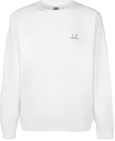 C.P Company SS23 White Sweatshirt with Solid Color and Logo Embroidery 14CMSS136B005398G103 C.P Company SS23 White Sweatshirt with Solid Color and Logo Embroidery 14CMSS136B005398G103