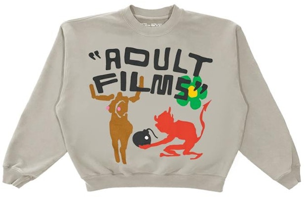 Cactus Plant Flea Market Adult Films Crewneck Grey Buy Cactus Plant Flea Market Adult Films Crewneck Grey