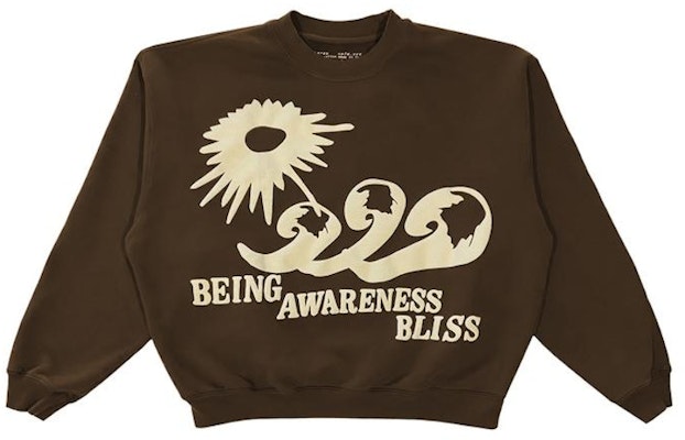Cactus Plant Flea Market Being Awareness Bliss Crewneck Brown Buy Cactus Plant Flea Market Being Awareness Bliss Crewneck Brown