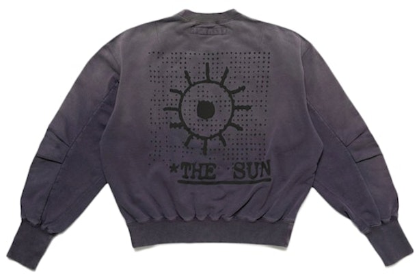 Cactus Plant Flea Market The Moon The Sun Pullover Washed Black Order Cactus Plant Flea Market The Moon The Sun Pullover Washed Black