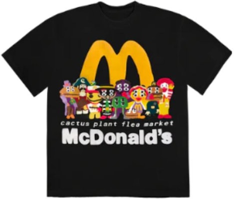 Cactus Plant Flea Market x McDonald''s FW22 Baju Grafik Hitam Uniseks. VCPFM-SS02 Order Cactus Plant Flea Market x McDonald''s FW22 Baju Grafik Hitam Uniseks. VCPFM-SS02