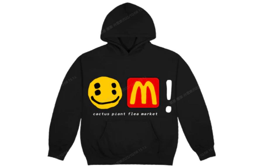 Cactus Plant Flea Market x McDonald's Logo Hoodie Black Unisex. CPFM19