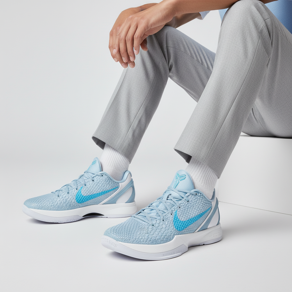 Order Caitlin Clark x Nike Zoom Kobe 6 Protro ''Light Armory Blue'' - Biru Langit Mewah IO3672-400