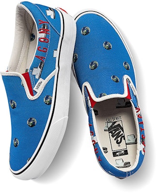 Cali Thornhill Dewitt x Vans Vault Classic Slip-On LX 'Blue Crisis Actor' VN0A3QXY61H Shop Cali Thornhill Dewitt x Vans Vault Classic Slip-On LX 'Blue Crisis Actor' VN0A3QXY61H