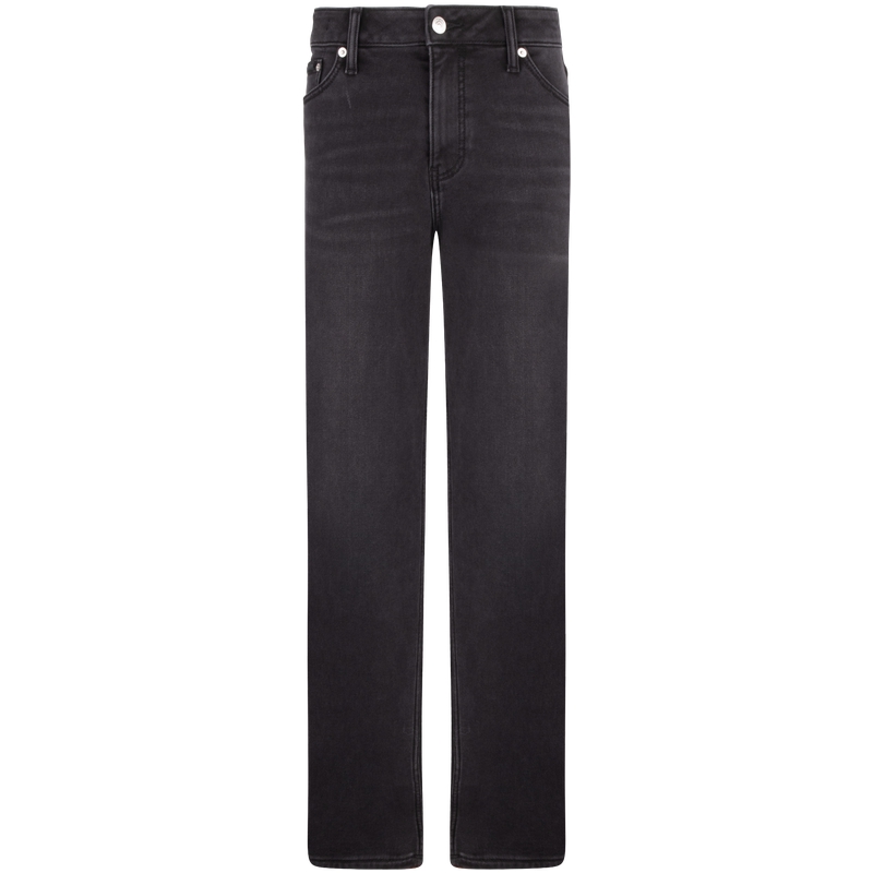 CALVIN KLEIN 90s Reissue Wool Blend Vintage Straight Jeans Women Black J224409