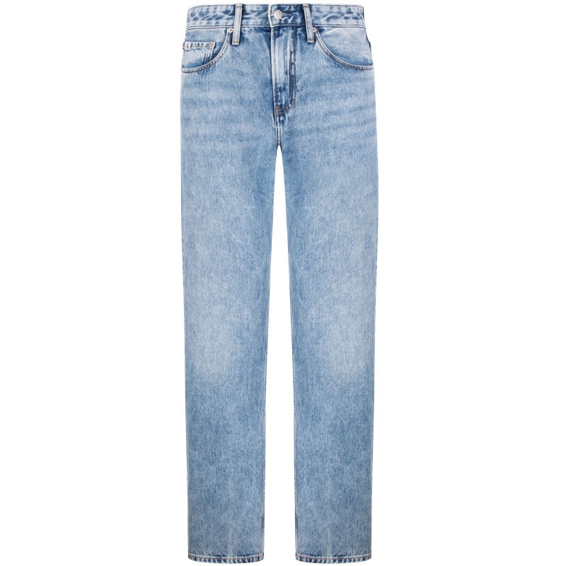 Buy 卡尔文克莱因90年代复古直筒牛仔裤男士浅蓝色丹宁裤 J325951