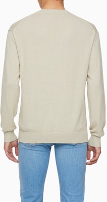 CALVIN KLEIN Beige Crewneck Logo Sweater Long Sleeve Knit. J326453-PD7 Purchase CALVIN KLEIN Beige Crewneck Logo Sweater Long Sleeve Knit. J326453-PD7