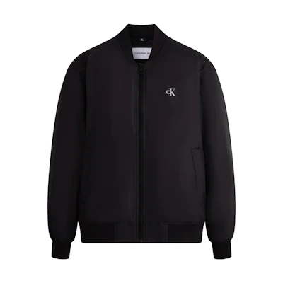 Calvin Klein Black Casual Letter Print Baseball Collar Padded Jacket J324337BEH