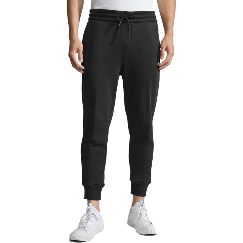 Shop Pantalones Jogger Negros de Algodón Calvin Klein con Cordón y Logo Impreso. J323310-BEH