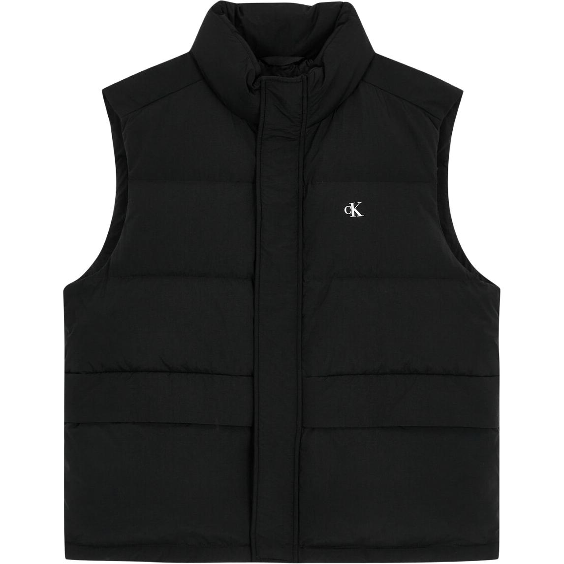 Calvin Klein  Black Jacquard Logo High Neck Vest Jacket. J326965-BEH 圖 2