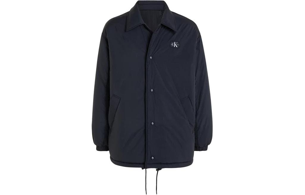 Calvin Klein  Black Logo Long Sleeve Collared Jacket J30J325281-BEH