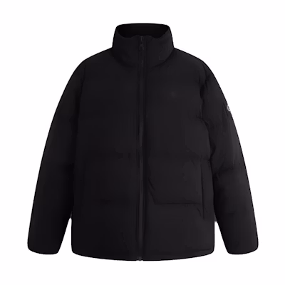 CALVIN KLEIN Black Logo Print Puffer Jacket - Casual Relaxed Fit J323229-BEH