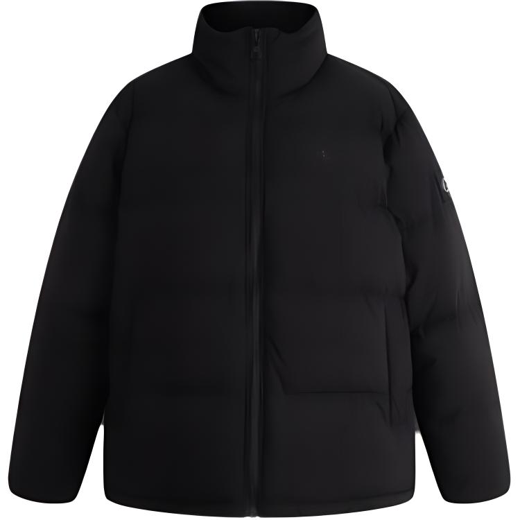 Order CALVIN KLEIN Jaket Puffer Hitam Logo Print - Fit Santai Kasual J323229-BEH