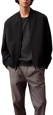 Calvin Klein Black Minimalist Comfort Long Sleeve Bomber Jacket. 40EM517-001 Buy Calvin Klein Black Minimalist Comfort Long Sleeve Bomber Jacket. 40EM517-001