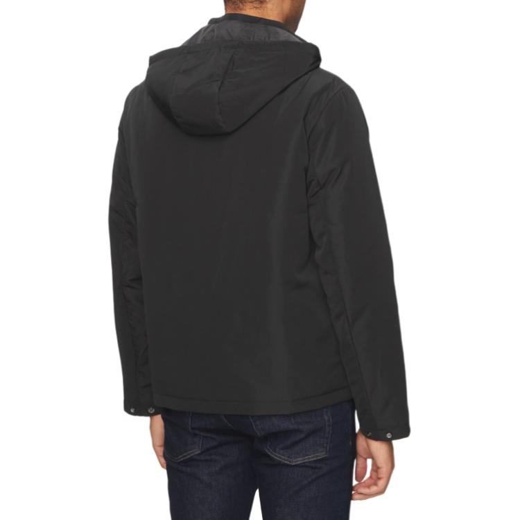 Lookbook Calvin Klein  Black Solid Logo Print Hooded Jacket. K10K113005-BEH