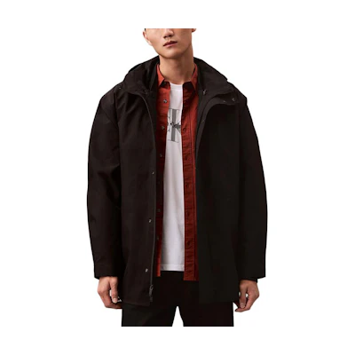 CALVIN KLEIN Black Solid Long Sleeve Zip 3-in-1 Jacket 40EM548-BAE