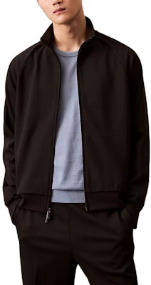 CALVIN KLEIN Black Solid Stretch Raglan Long-Sleeve Jacket 40EM250-001 Buy CALVIN KLEIN Black Solid Stretch Raglan Long-Sleeve Jacket 40EM250-001