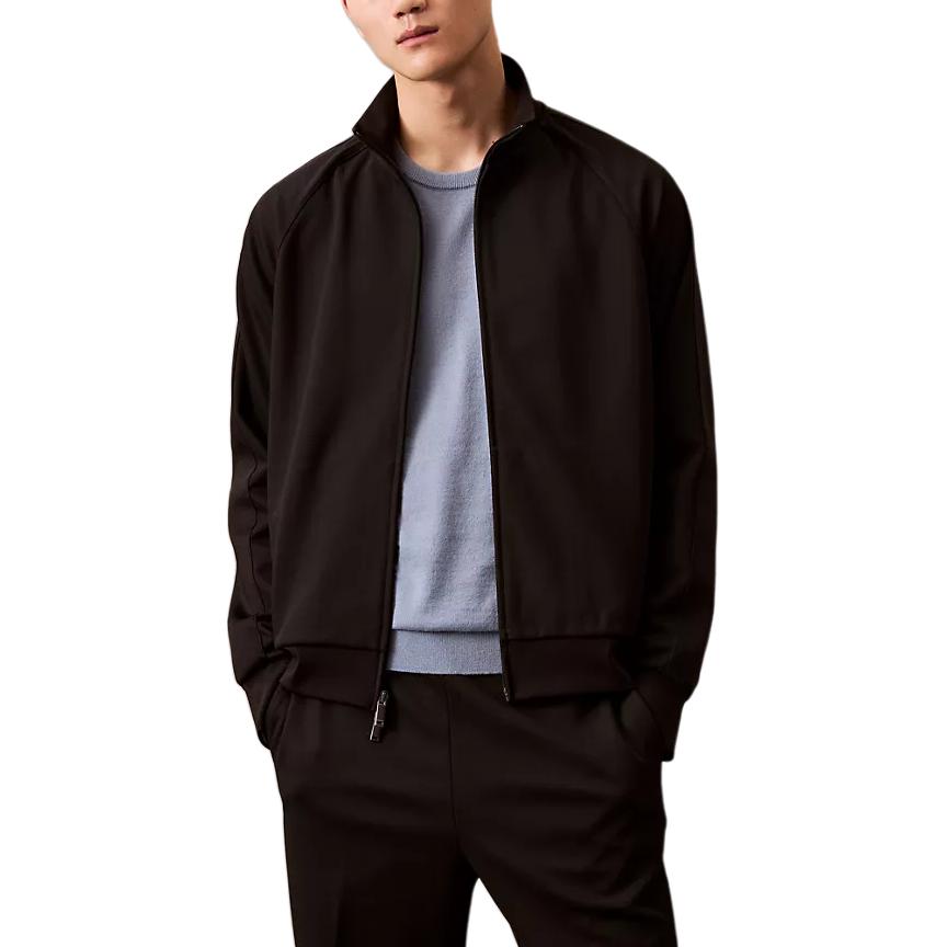 Order CALVIN KLEIN  Black Solid Stretch Raglan Long-Sleeve Jacket 40EM250-001
