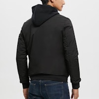 Calvin Klein Jaket Hitam Kolar Berdiri Cetak Huruf Zip-Up Kain Kapas J323062-BEH Shop Calvin Klein Jaket Hitam Kolar Berdiri Cetak Huruf Zip-Up Kain Kapas J323062-BEH