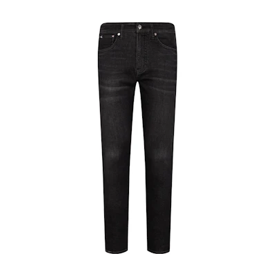 Calvin Klein Black Washed Stretch Tapered Jeans Casual Commute Wear J325387