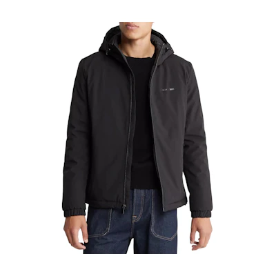 Calvin Klein Black Waterproof Hooded Outdoor Jacket. CMN24630-BLK