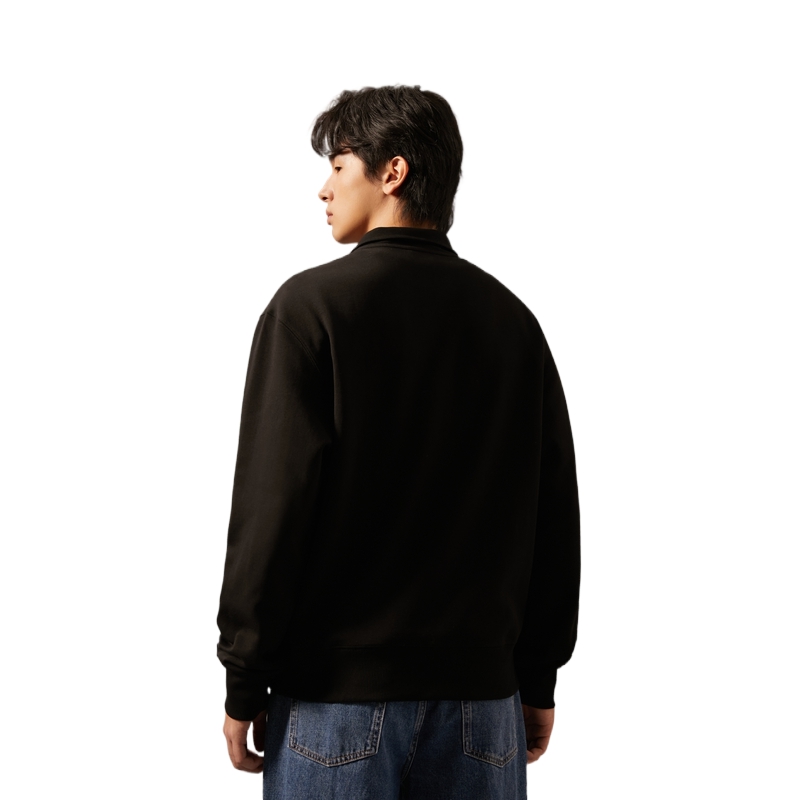 Shop Sudadera Calvin Klein Casual Media Cremallera con Logo de Letras. J326896