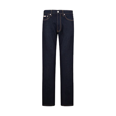 Calvin Klein Casual Retro Straight Cotton Jeans Denim Blue Black J326664