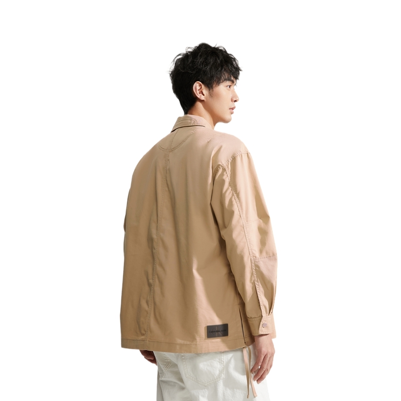 Purchase Calvin Klein Kemeja Kasual Snap-Button Outdoor dengan Hujung Tali Serut. J325013